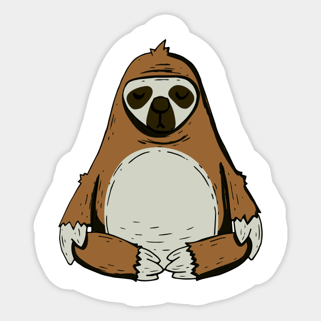 sloth yoga Sticker by lonway